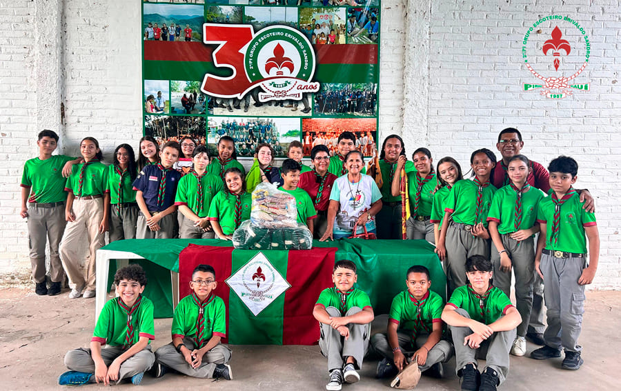 Entrega de Alimentos Gincana da Tropa Escoteira do GEES 1