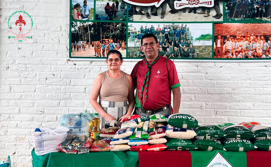 Entrega de Alimentos Gincana da Tropa Escoteira do GEES 3